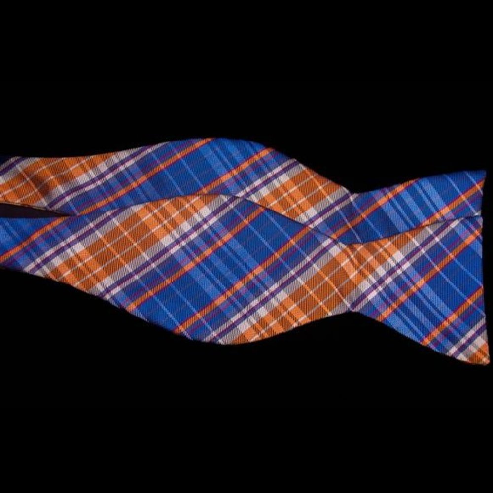 Hermoso - Men's Adjustable Double Sided Plaid & Paisley Bowtie